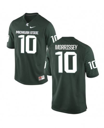 Men's Michigan State Spartans NCAA #10 Matt Morrissey Green Authentic Nike Stitched College Football Jersey KC32X24OH